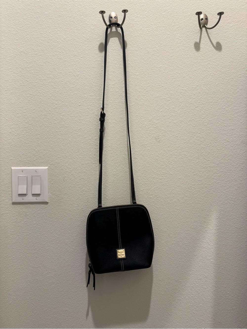 Dooney & Bourke Black Pebble Leather Crossbody Bag